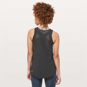 lululemon athletica Black Mesh-Back Tank Top